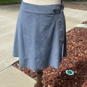 1. State faux blue mini skirt